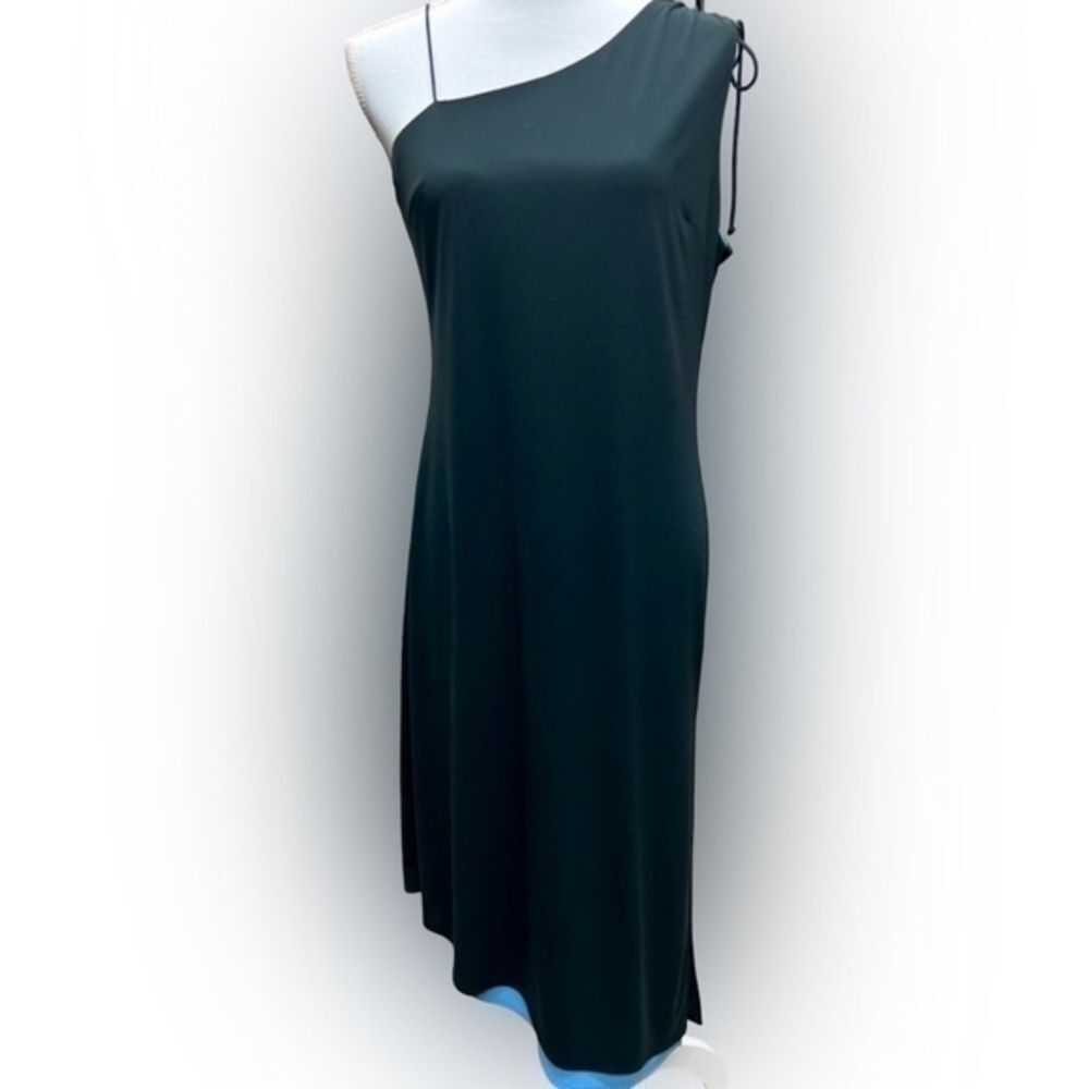 Express Little‎ Black Dress Size 11/12 Blue One Shoulder Spaghetti Strap Classic